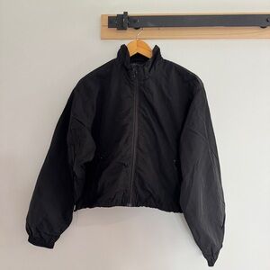 Aritzia Black Water Repellent Cropped Jacket